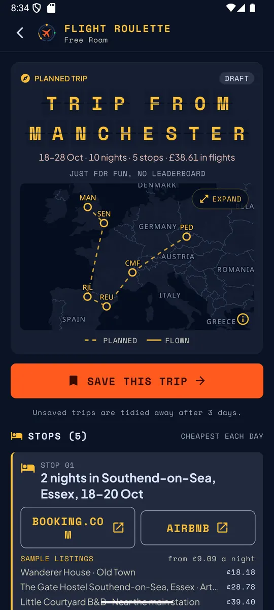A Free Roam trip from Manchester: five stops and ten nights on a map